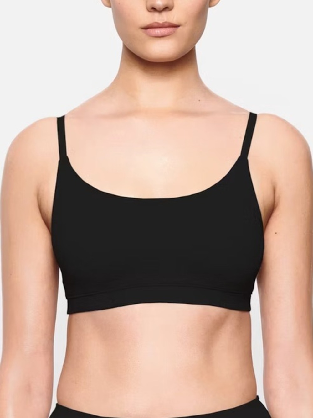 SKIMS Black Seamless Bandeau Bralette